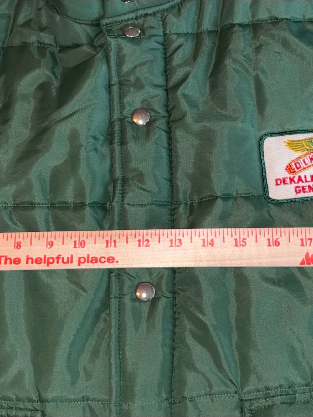 Dekalb Agricultural Swingster Satin Puffer Jacket Puffy Coat Vintage Retro Farm - Picture 15 of 16